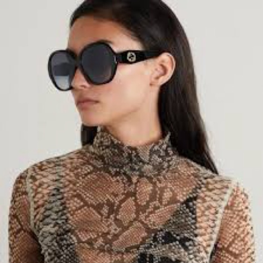 Gucci Black Oversized Sunglasses Elegant Design GG0796S